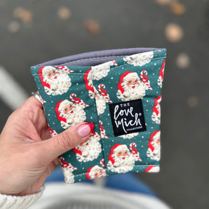 Vintage Santa - Evergreen - Coffee Cozy - Love Mich Exclusive