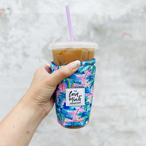 PRE-ORDER - Tropical Palm Trees - Coffee Cozy - Drink Sleeve