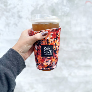 Crunchy Leaves & Flowers - Coffee Cozy - Drink Sleeve