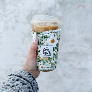 Sage Floral - Coffee Cozy - Drink Sleeve