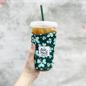 Thin Mint Clovers - Coffee Cozy - Drink Sleeve