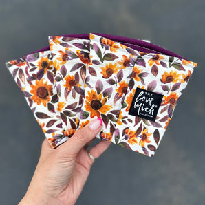 Eggplant Sunflowers - Coffee Cozy