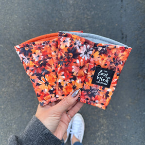 Crunchy Leaves & Flowers - Coffee Cozy - Drink Sleeve