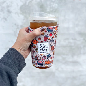 Cozy Season Doodles - Coffee Cozy - Drink Sleeve