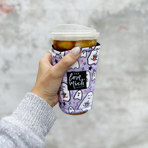 Purple LM Ghosties - Coffee Cozy