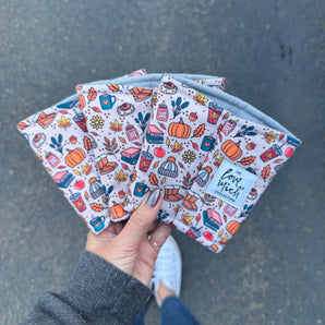 Cozy Season Doodles - Coffee Cozy - Drink Sleeve