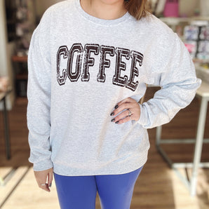 COFFEE - Sweatshirt - Brown & Gray - Unisex