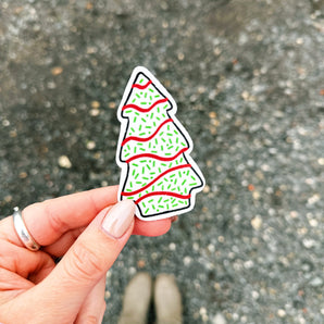 Sticker - Christmas Tree Cake - 3”