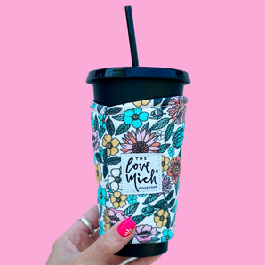 Happy Floral - Coffee Cozy