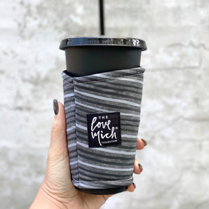 Gray Stripe - Coffee Cozy - Love Mich Exclusive
