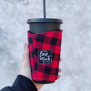 Red Buffalo Plaid - Coffee Cozy